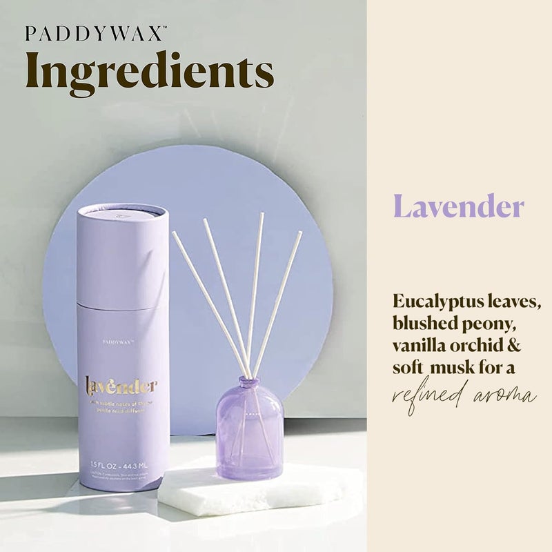 Paddywax Candles Petite Collection, Reed Diffuser for Home Use, Lilac - Lavender - Image 2